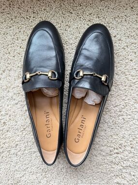 Italian Black Leather Bit Loafers